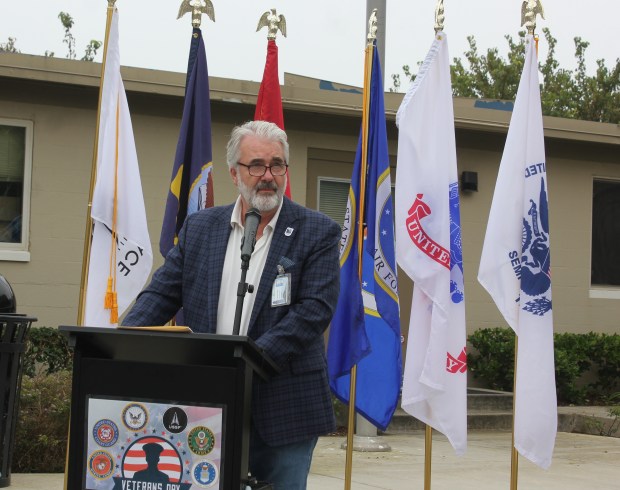 Rancho Palos Verdes Mayor David Bradley spoke at the second...