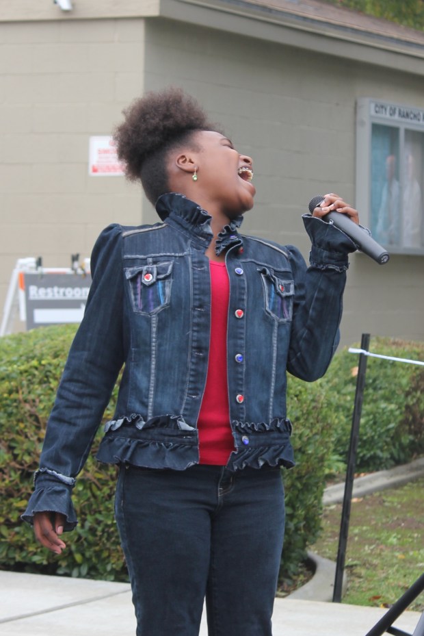 Josephine Joy performed at the second annual Veterans Day breakfast...