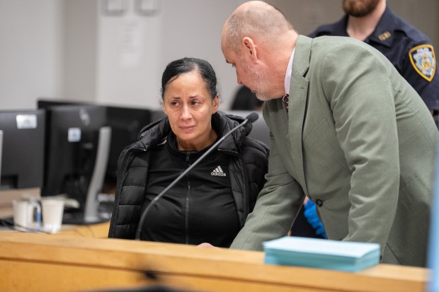 Denise Aponte is pictured in Bronx Criminal Court on Tuesday, Nov. 25, 2025 in New York City. (Barry Williams/ New York Daily News)