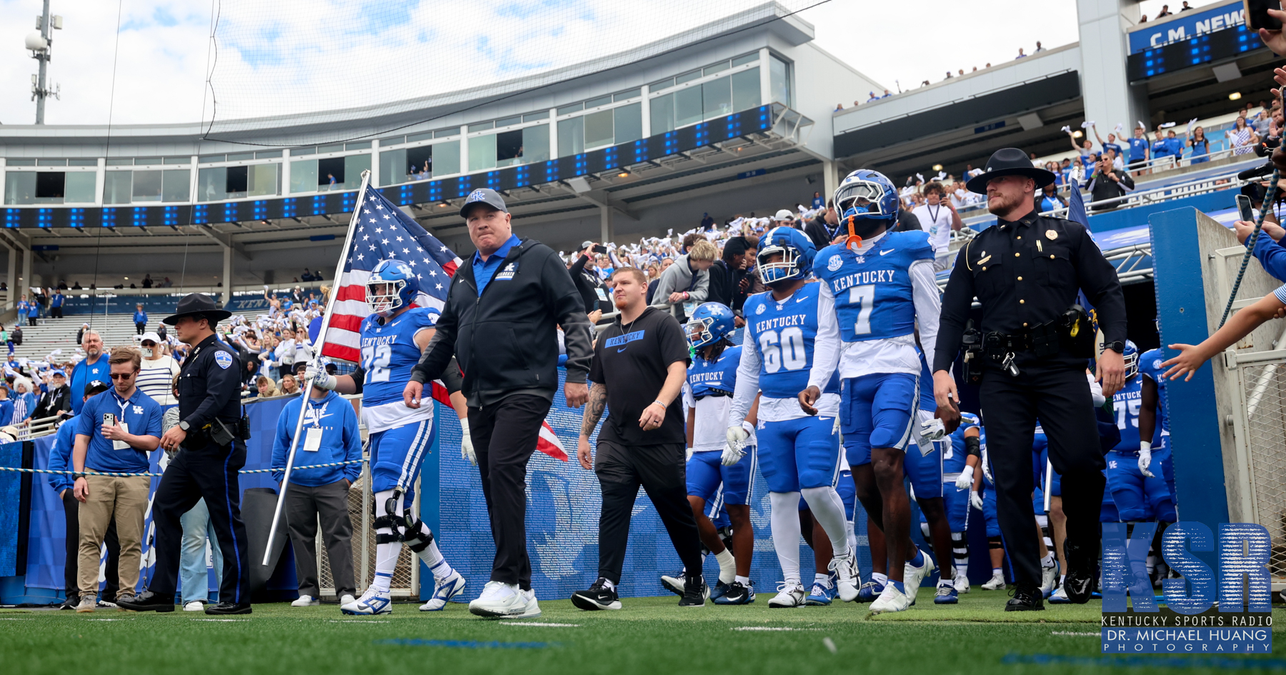 Kentucky Wildcats head coach Mark Pope directs his team while Brandon Garrison (10) stands nearby during the game on Thursday, Nov. 14, 2025, at Rupp Arena in Lexington, Ky. Photo by Crawford Ifland, Kentucky Sports Radio/On3.