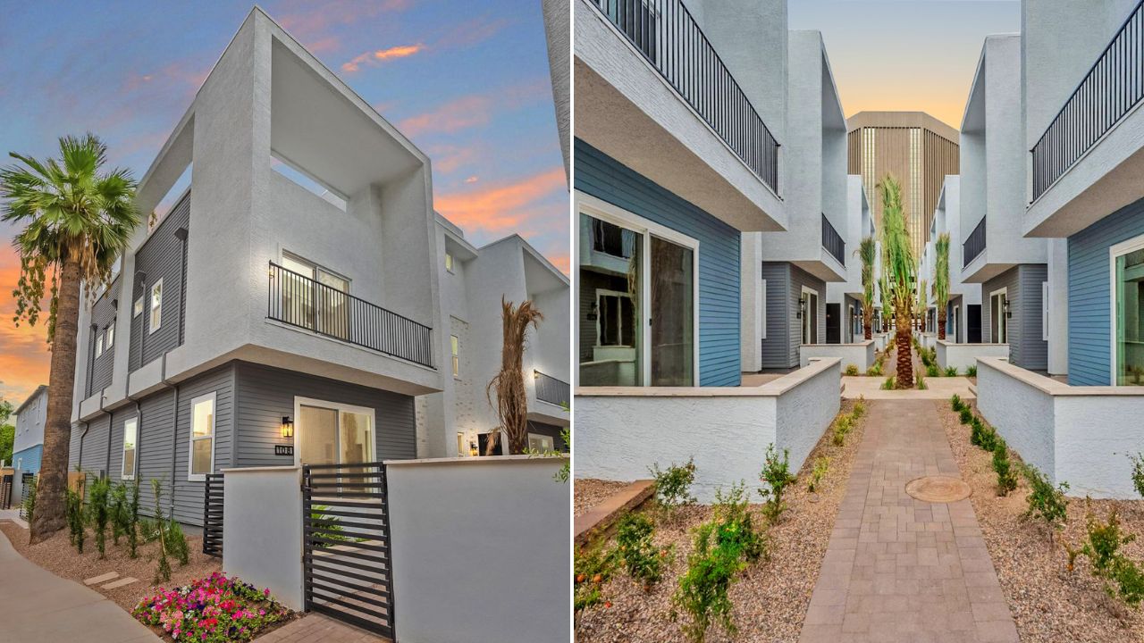 A new community of homes with prices starting at nearly $1 million recently opened in midtown Phoen...