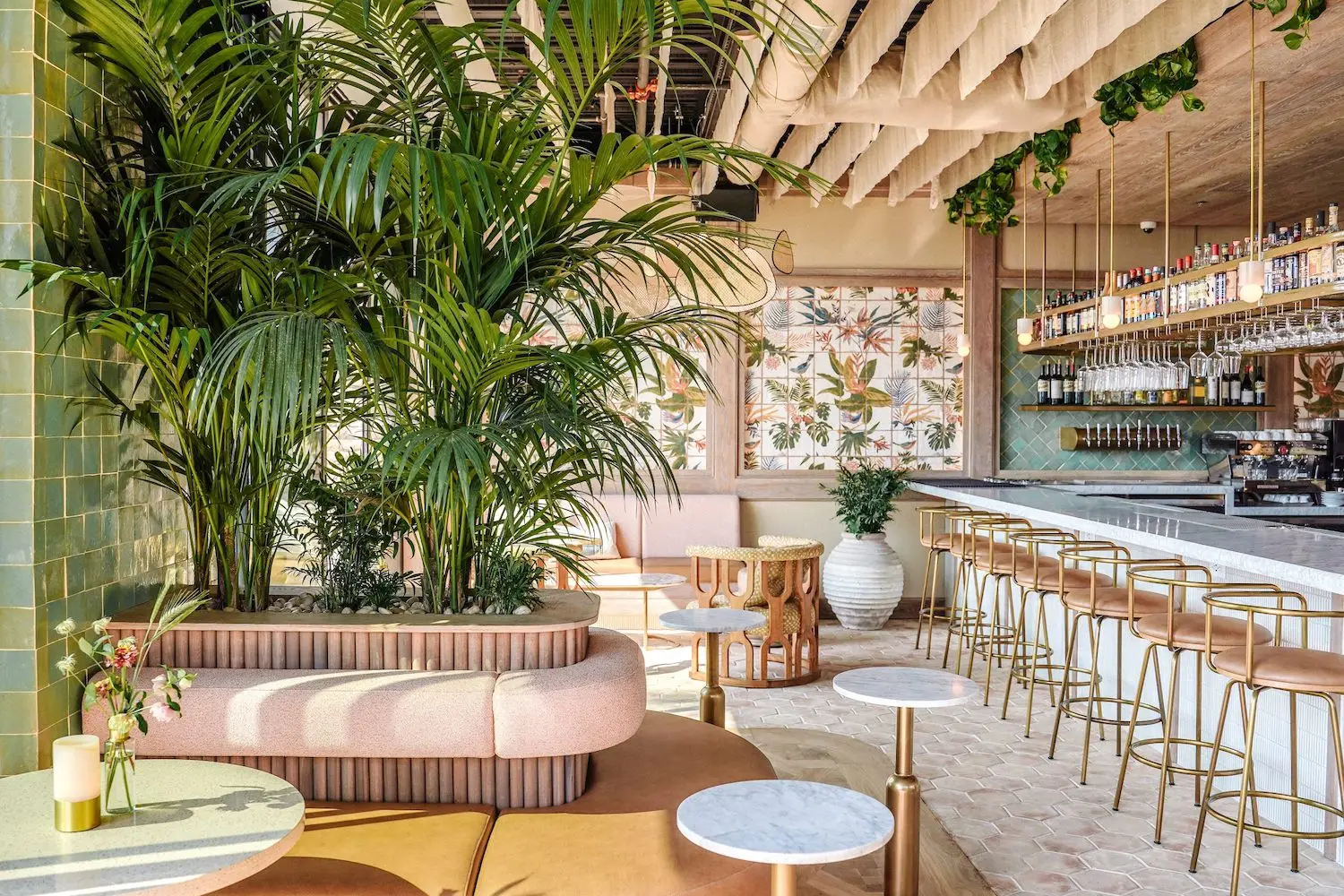 Interior of San Diego restaurant The Waverly in Cardiff 