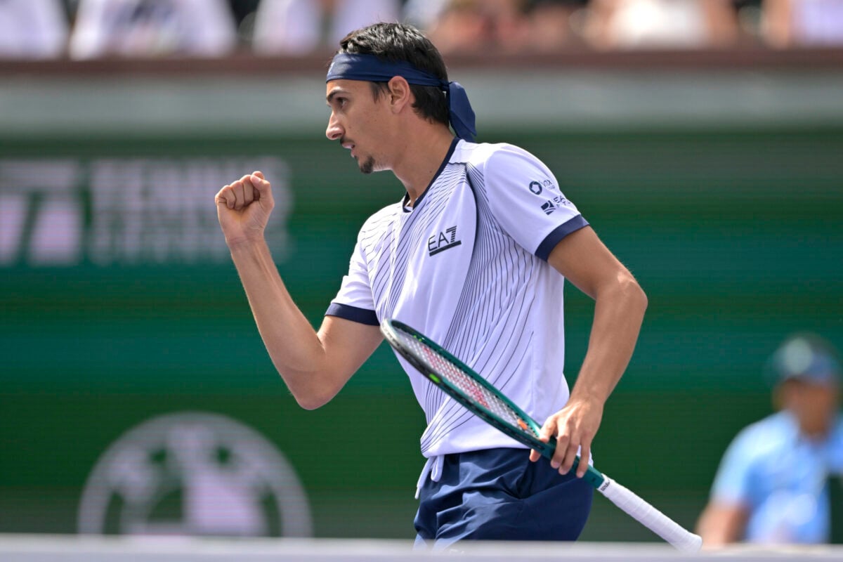 Lorenzo Sonego BNP Paribas Open-Day 6 Fist Pump
