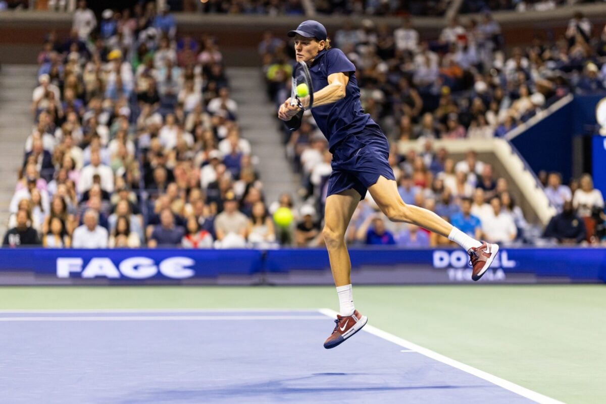 Jannik Sinner in action at at ATP Beijing.