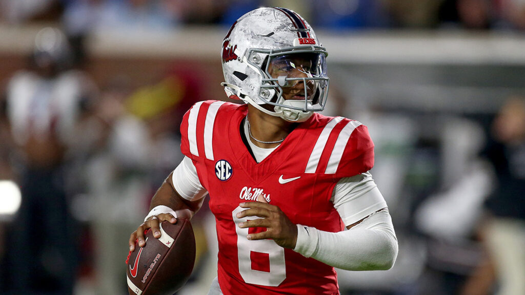 Ole Miss quarterback Trinidad Chambliss. Mandatory credit: Petre Thomas-Imagn Images