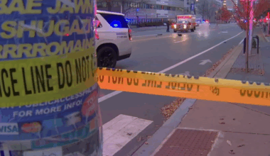 Scene of a deadly hit-and-run in University City on Nov. 27, 2025.