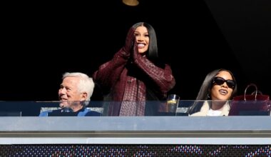 Cardi B was in attendance for the Patriots' win over the Falcons earlier this month.