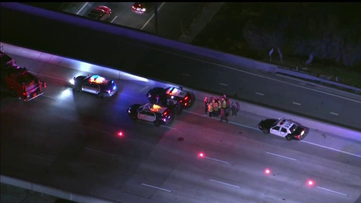 Inmate fight inside patrol car shuts down southbound 5 Freeway – NBC Los Angeles