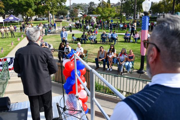 City Council Member Fernando Dutra speaks as the City of...