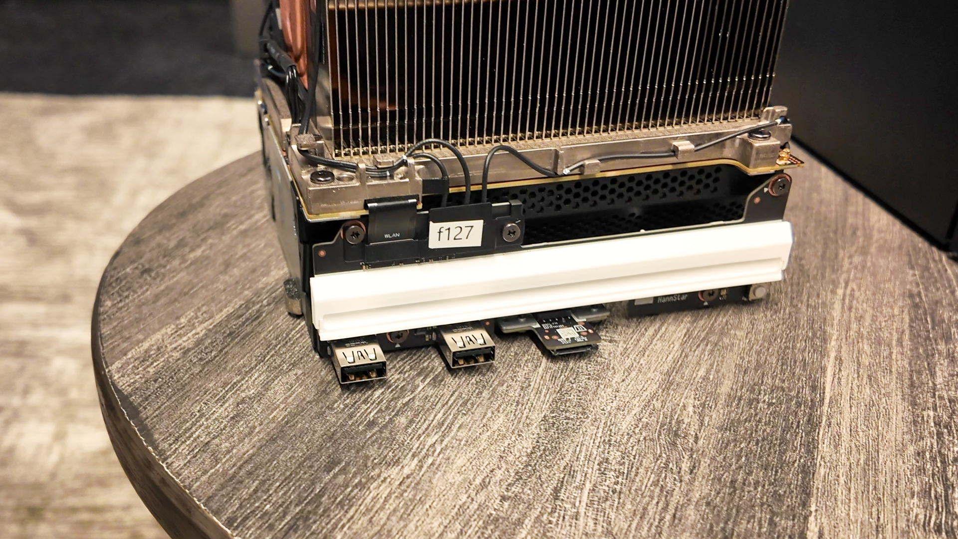 Valve's new Steam Machine during a visit to Valve HQ in Bellevue, Washington. The Steam Machine is a compact living room gaming PC.