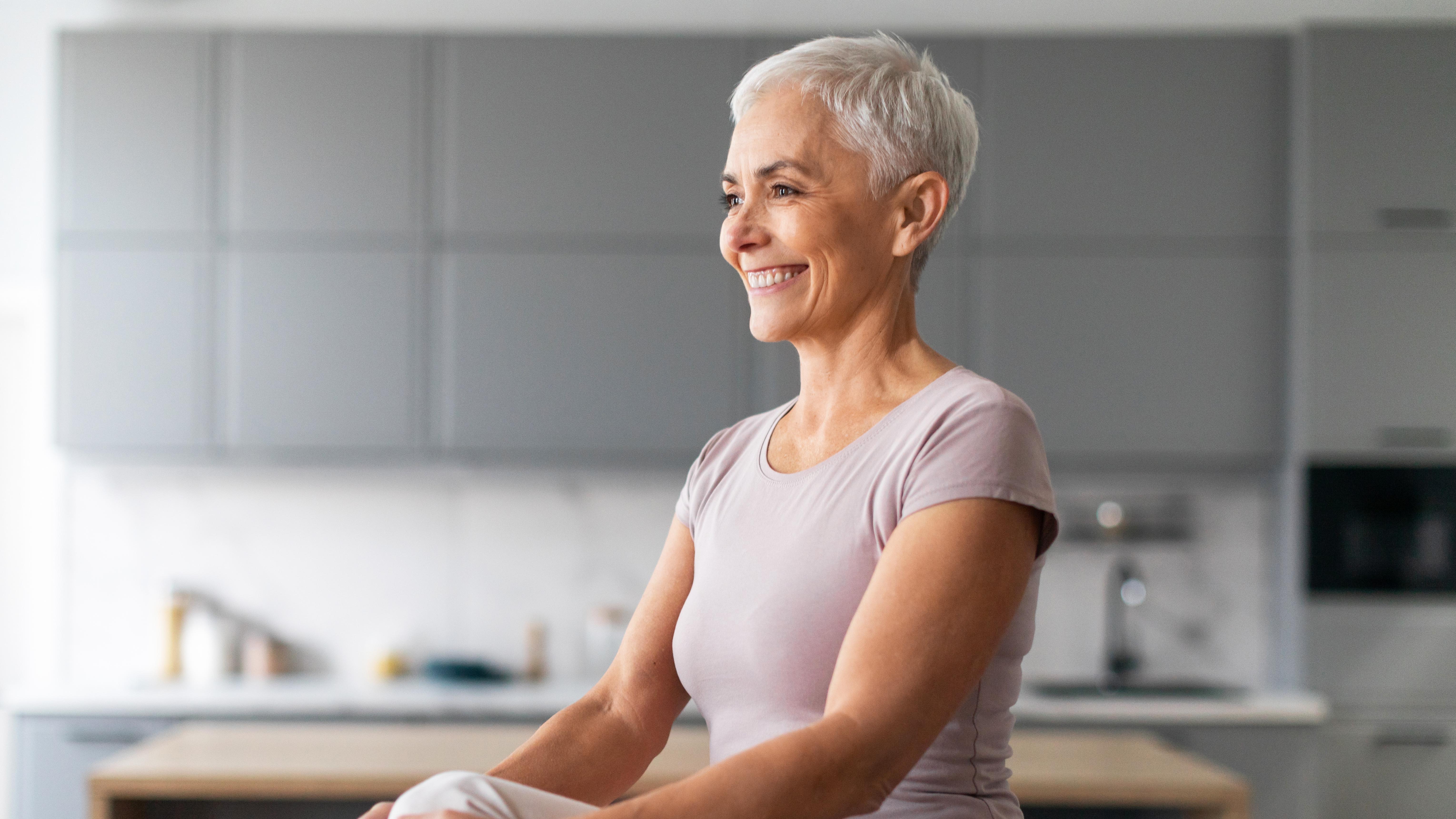 a senior woman doing exercise