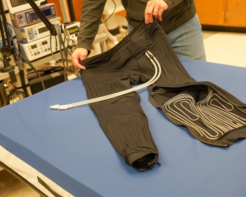 A pair of heated pants worn by participants in the study.