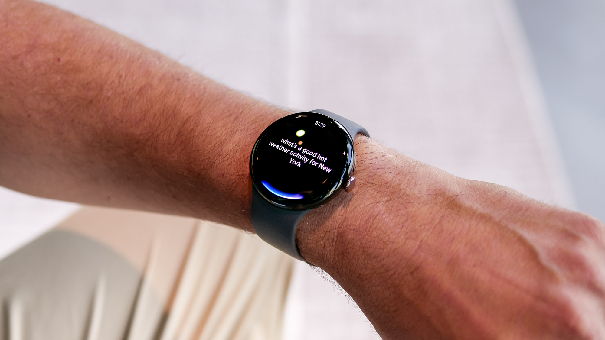 Close-up of the Google Pixel Watch 4