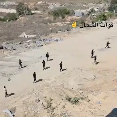 ab.kaser/TikTok Screengrab of video purportedly showing armed members of the "People's Army - Northern Forces" patrolling Gaza on 30 September 2025