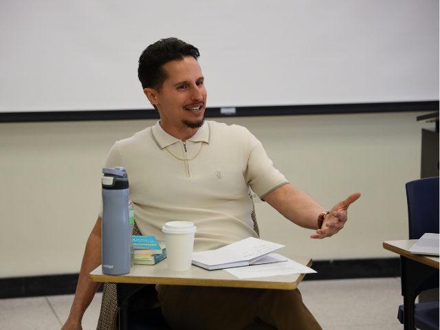 Dr. Greg Prieto in classroom