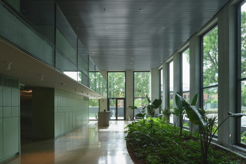 Metal ceiling in Buenos Aires skyscraper