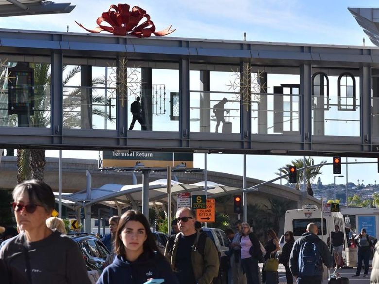 San Diego International Airport holiday travel. Photo by Chris Stone