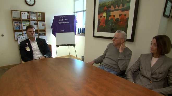 The conference room where Terry and Pam meet with their medical team is the same space where other patients receive important news. The conference room where Terry and Pam meet with their medical team is the same space where other patients receive important news.