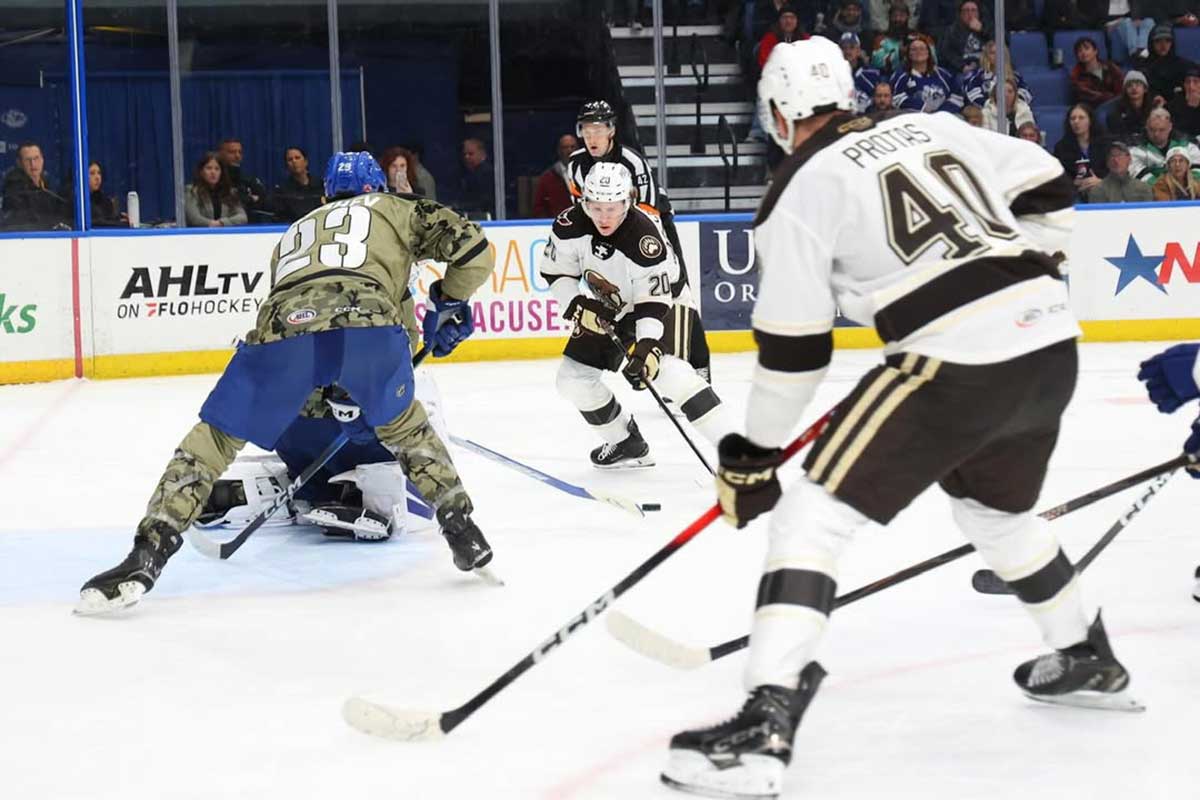 Ilya Protas and Andrew Cristall both score in Hershey Bears’ 2-1 victory over Syracuse Crunch