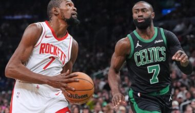 Durant scores 26, Houston Rockets rout Boston Celtics 128-101