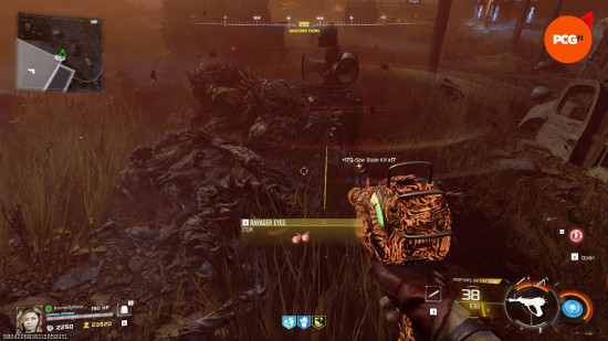 A player collects the Ravager Eyes item needed to complete the Ashes of the Damned main quest.