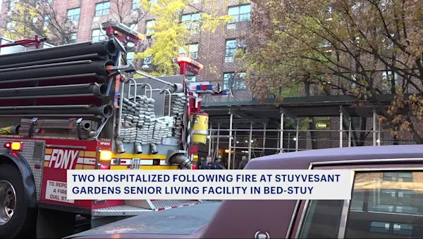 'I thank God I'm still alive.' 2 hospitalized after fire at Bed-Stuy senior living facility