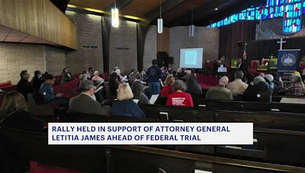 New Rochelle holds rally in support of NY AG Letitia James ahead of federal trial