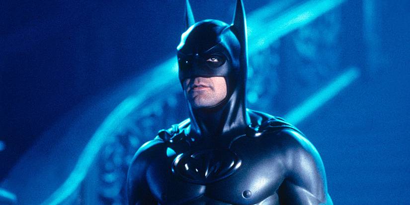 Batman looking ahead in Batman and Robin