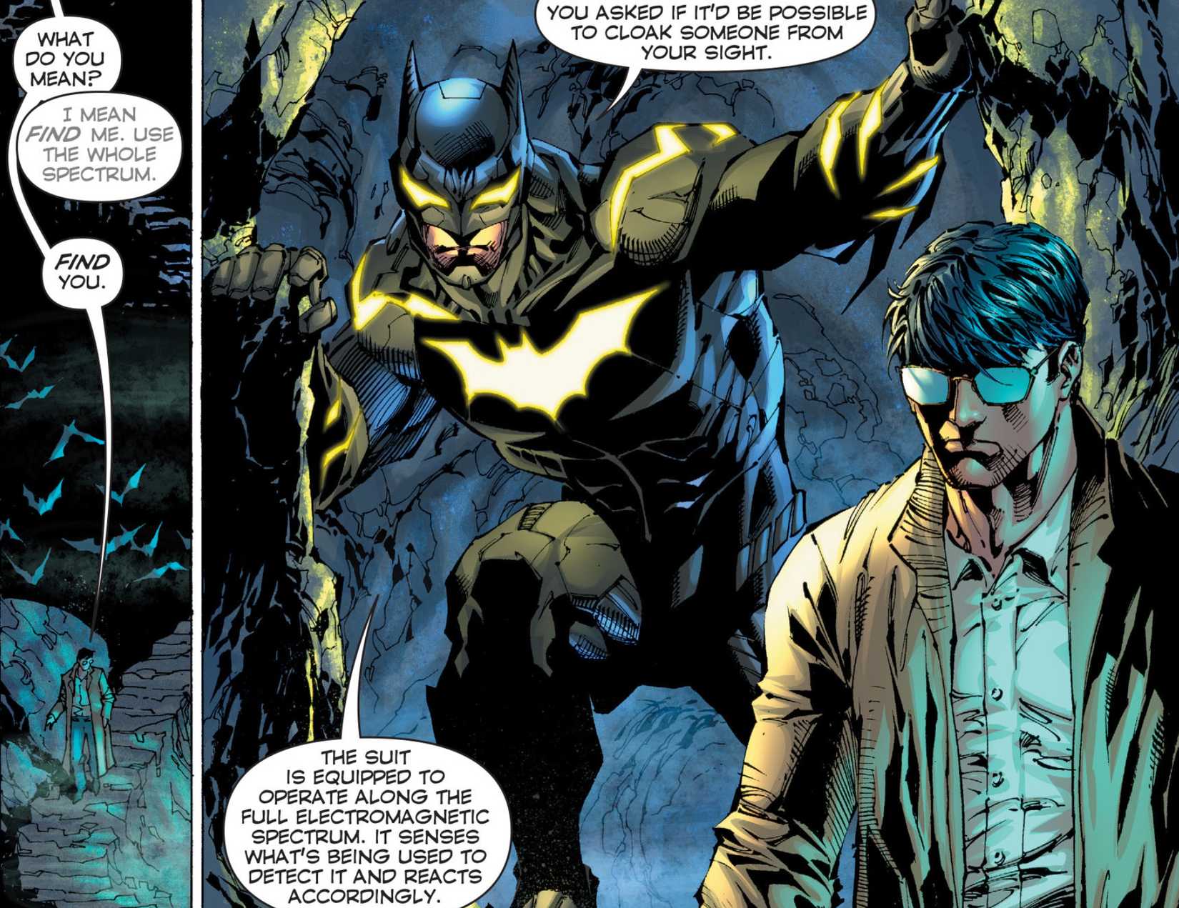 Batman in Stealth Suit from Superman Unchained Comic