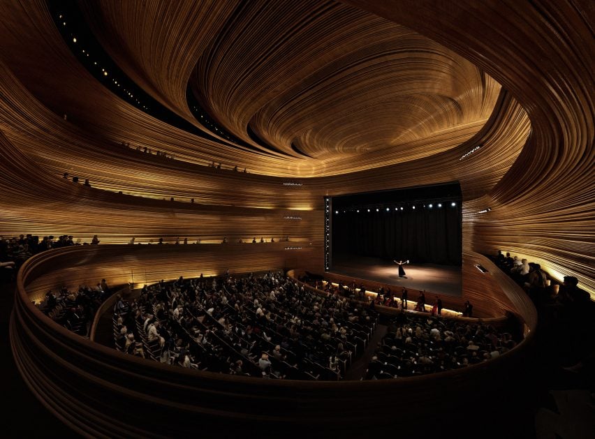 Main hall interior of Hamburg State Opera