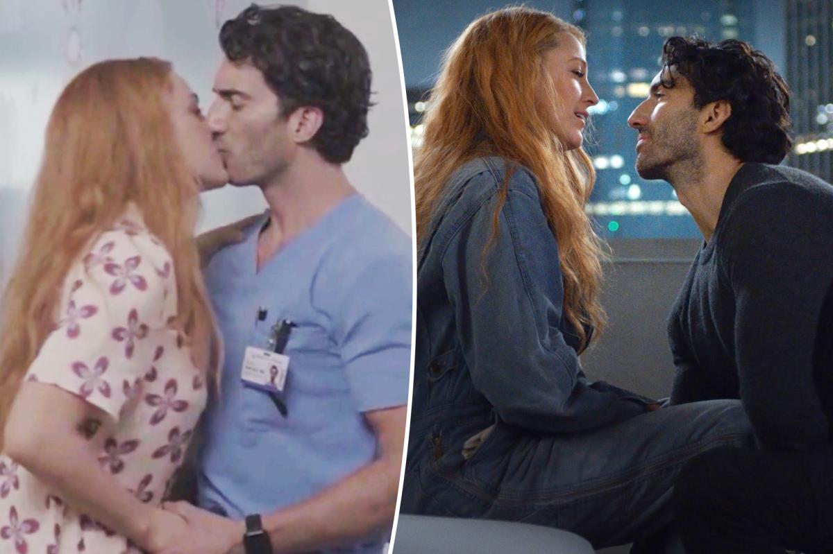 Watch the Blake Lively, Justin Baldoni kiss he claims she improvised