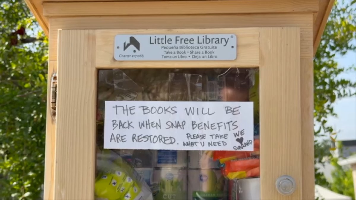 Sunland woman transforms Little Free Library to give away food – NBC Los Angeles