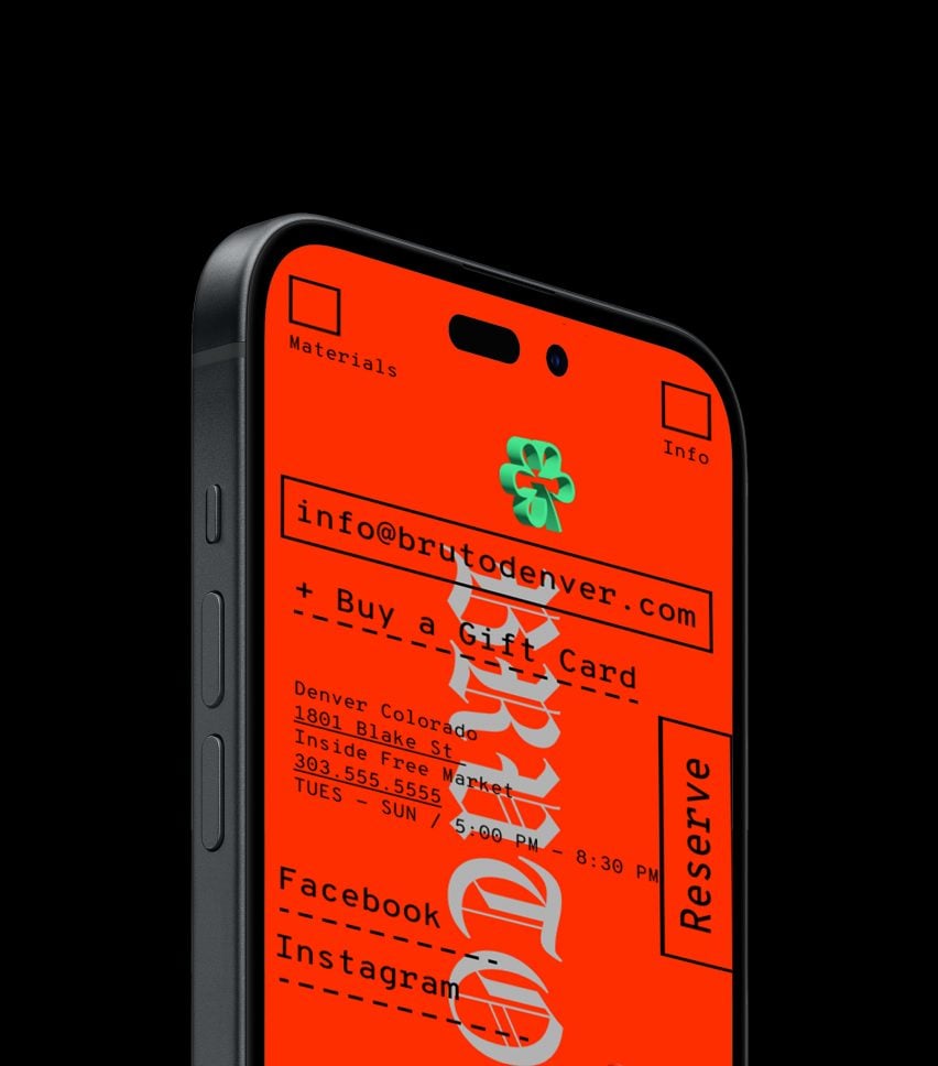 Bruto website landing page