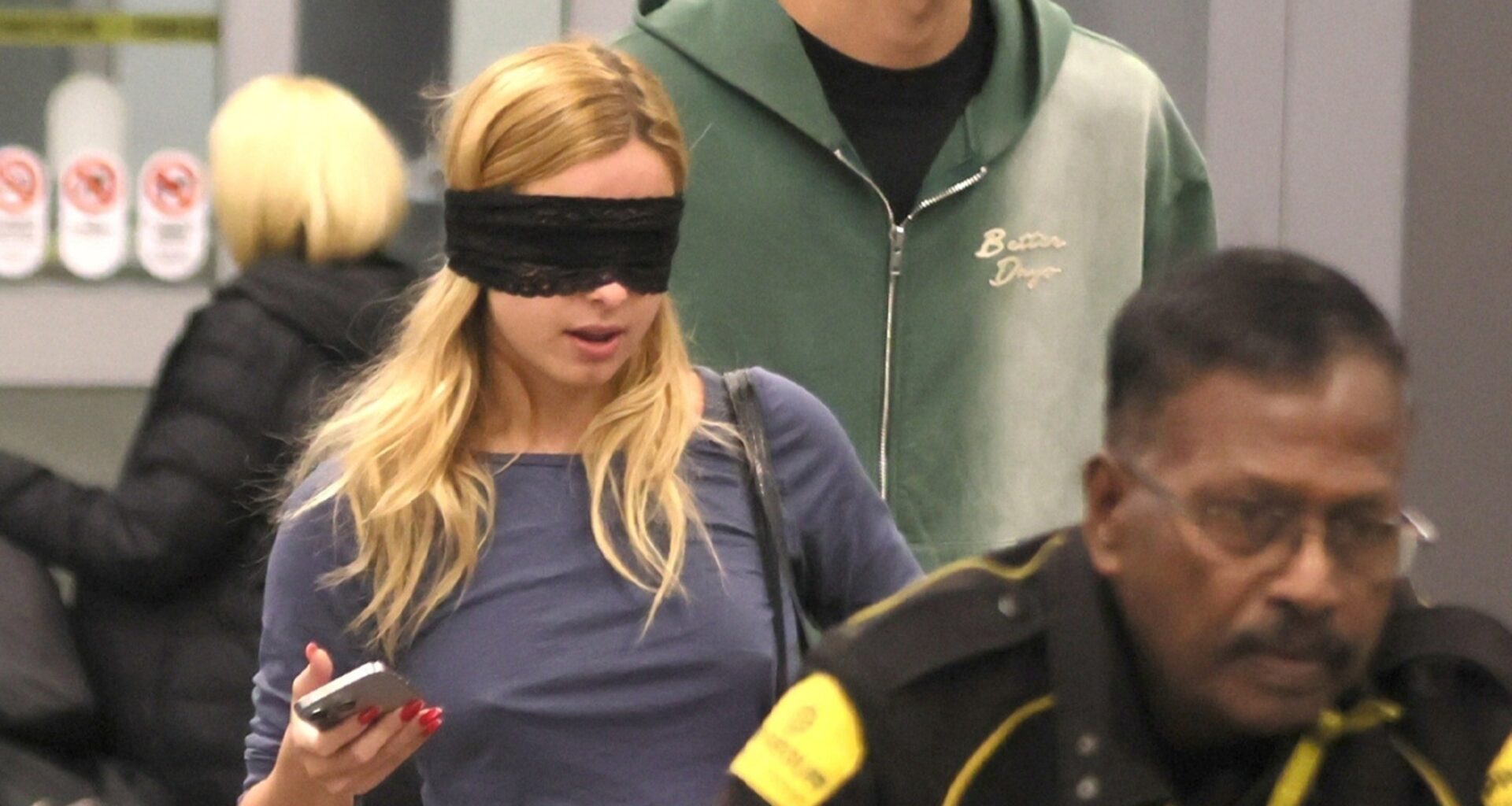 Addison Rae Wears Eye Mask On Her Way Out of Airport