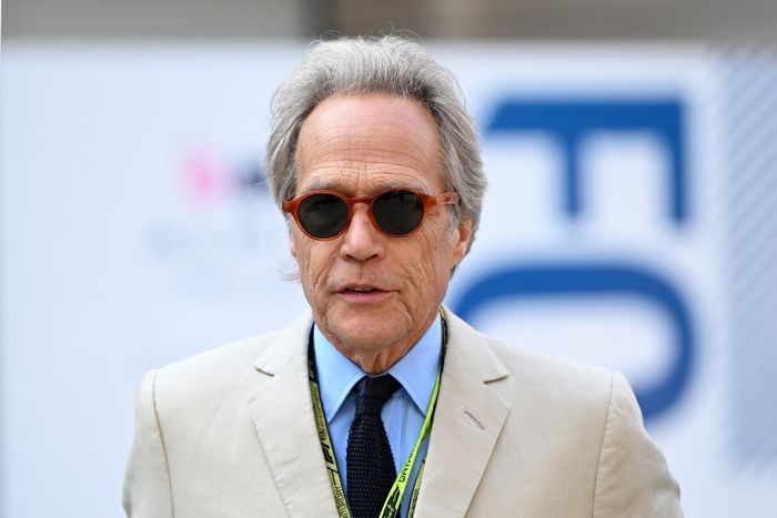 Charles Gordon-Lennox, 11th Duke of Richmond looks on in the Paddock