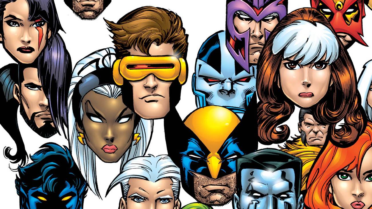 Cover to Uncanny X-Men 376 featuring the heads of the Twelve and other mutants