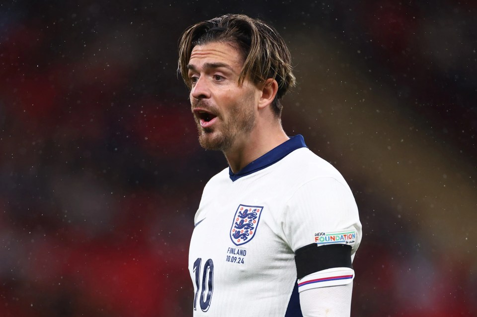 Jack Grealish looks dejected during England match