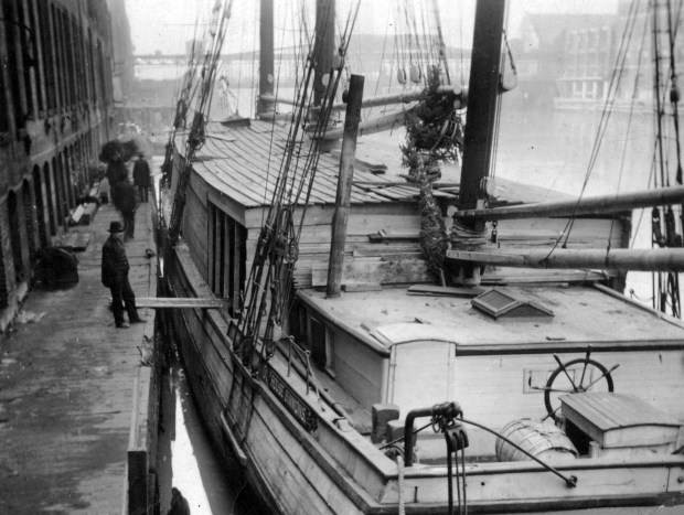 The ship Rouse Simmons, founded with a cargo of Christmas trees, sank in 1912 with all hands, including Capt. Schuenemann. (Chicago Tribune archive)