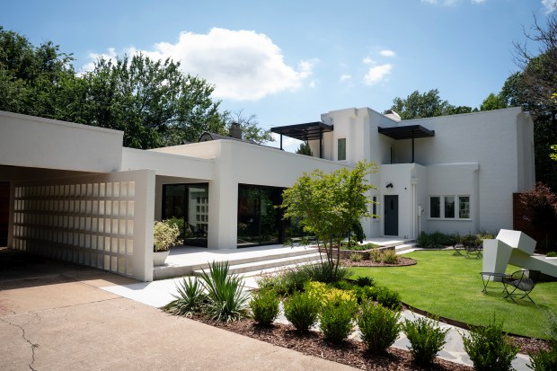The restored Adah Robinson House, designed by architect Bruce Goff...