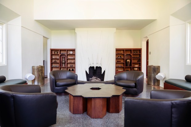 The restored Adah Robinson House, designed by architect Bruce Goff,...