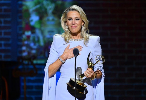 Deborah Norville accepts the Lifetime Achievement Award during the 52nd annual Daytime Emmy Awards, Oct. 17, 2025, in Pasadena, California. (Alberto E. Rodriguez/Getty)