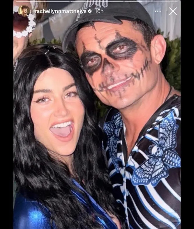 Rachel Lynn Matthews dressed up as astronaut Katy Perry while taking a photo with Orlando Bloom on Halloween. Rachel Lynn Matthews/Instagram