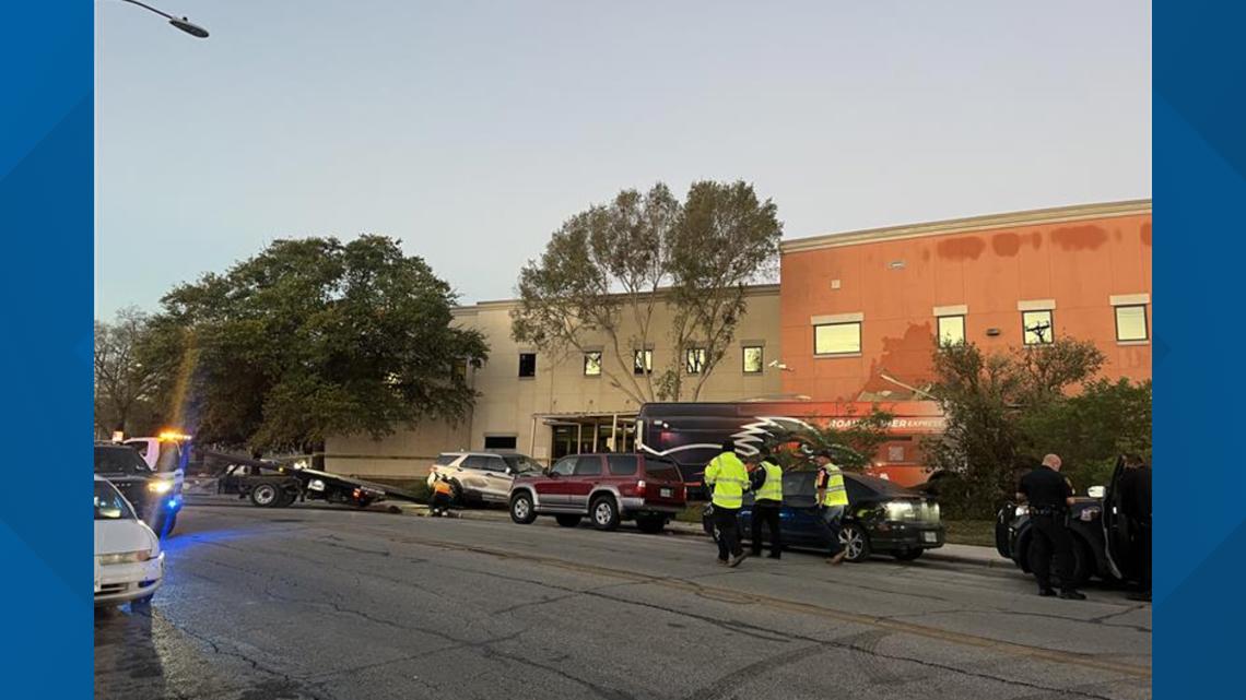 VIA bus hits parked car in downtown San Antonio; driver hospitalized