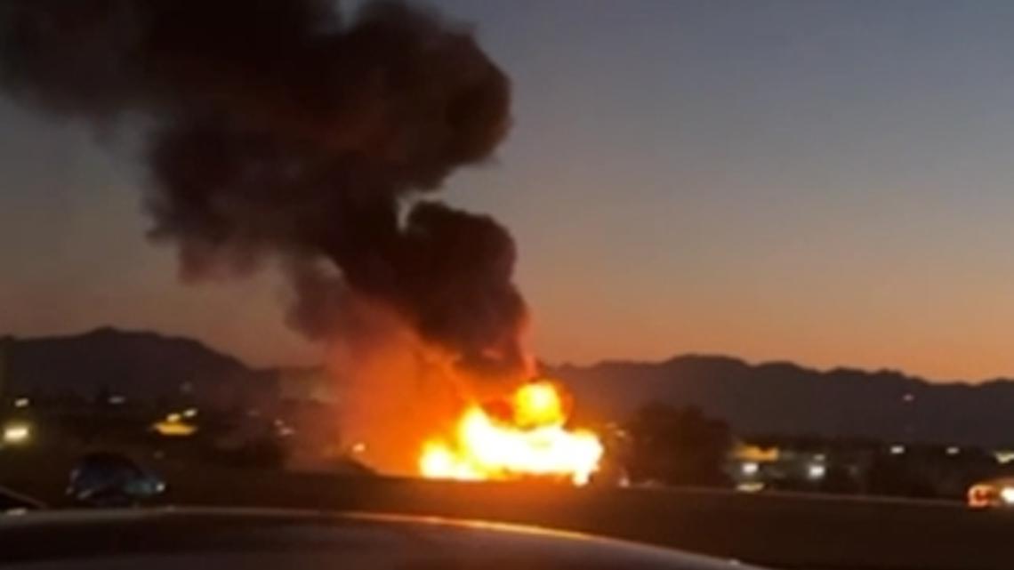 Crash, car fire halted traffic on I-10 Saturday