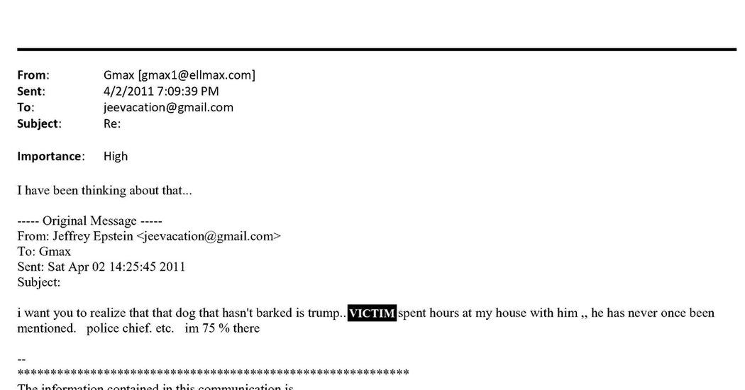 Read the Jeffrey Epstein Emails That Mention Trump