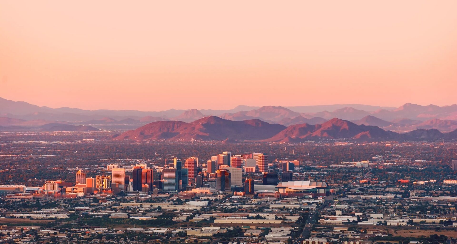 downtown phoenix at dusk