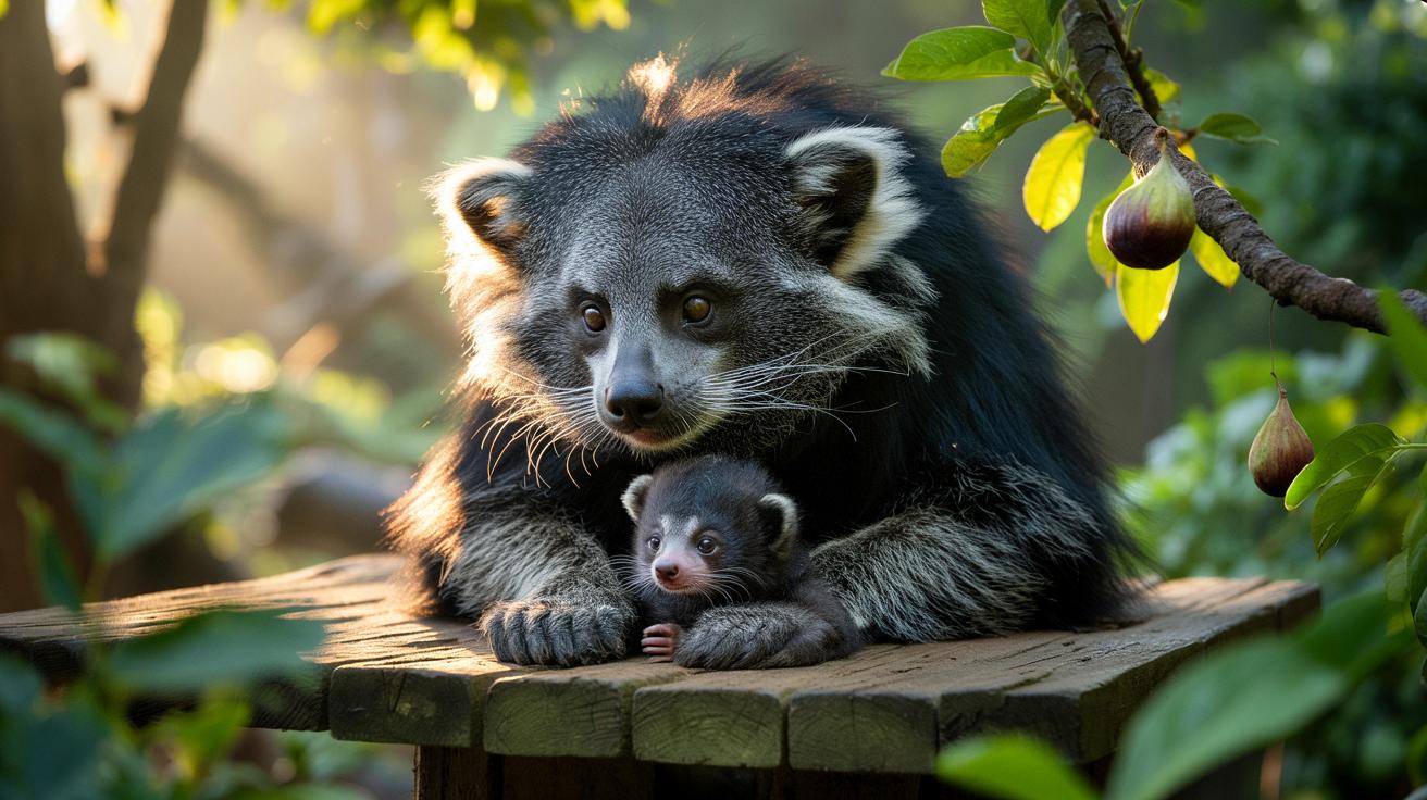 Drusillas’ first baby bearcat in 100 years: meet Boots, 1 tiny binlet—will you spot her today?