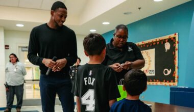 Q&A: Spurs' De'Aaron Fox brings holiday smiles to south-side families