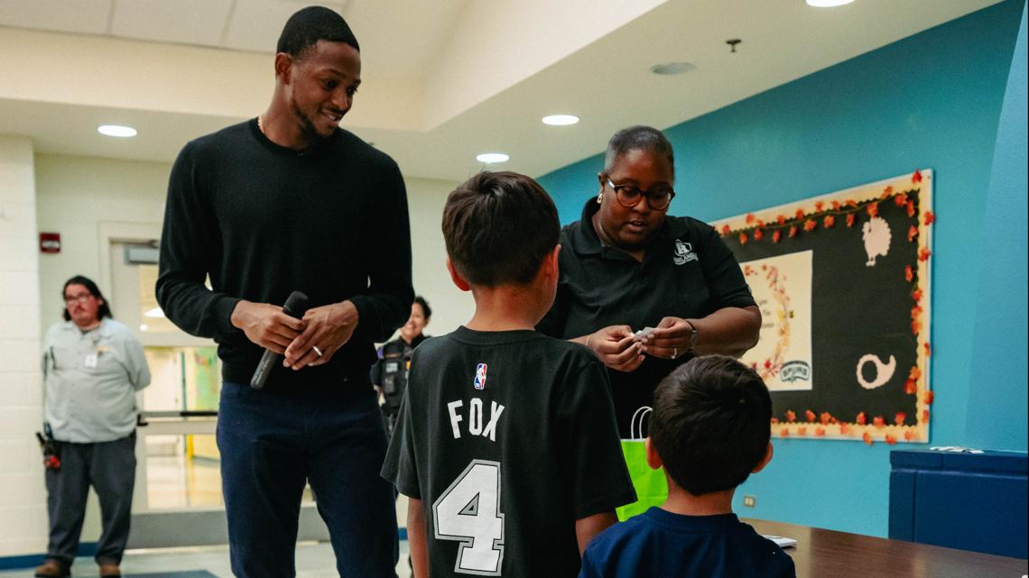 Q&A: Spurs' De'Aaron Fox brings holiday smiles to south-side families
