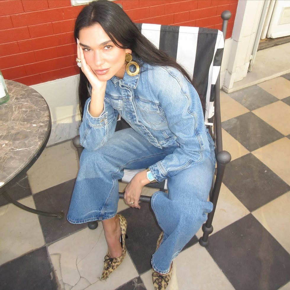 Dua Lipa all-denim outfit dua lipa all denim outfit